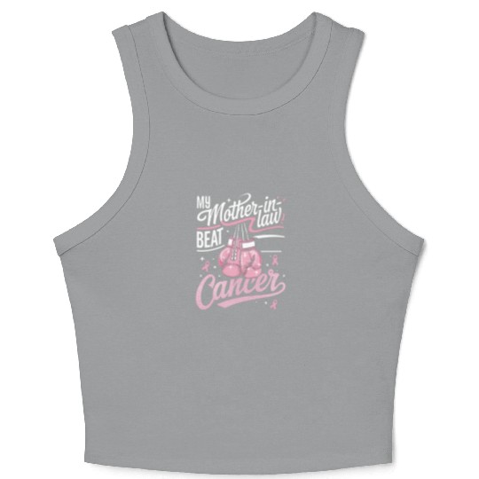 My Mother-In-Law Beat Cancer Breast Cancer Crop Tank Top