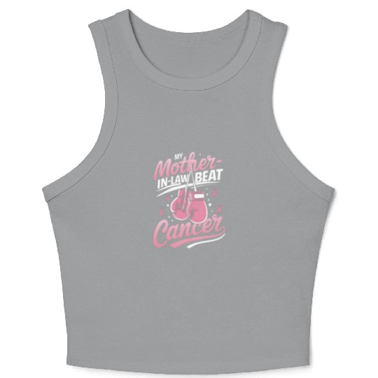My Mother-In-Law Beat Cancer Breast Cancer Crop Tank Top