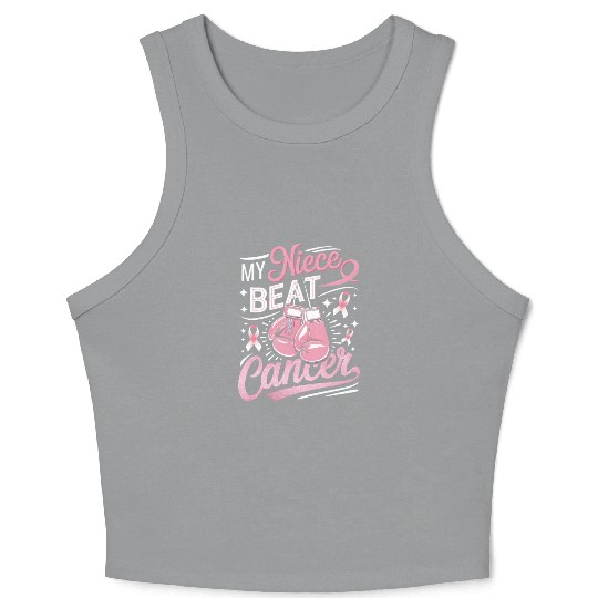 My Niece Beat Cancer Breast Cancer Awareness Crop Tank Top