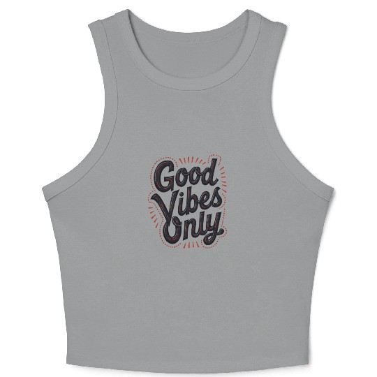 Positive QuoteTypography Crop Tank Top