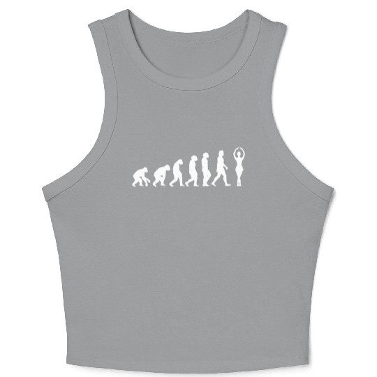 Ballet Dancing Evolution of People Sport Crop Tank Top