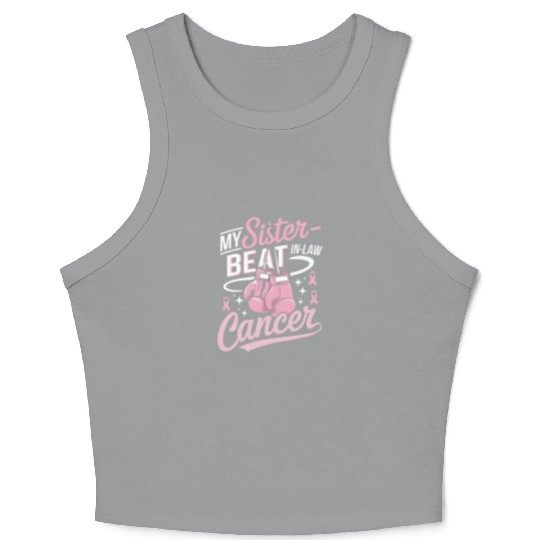 My Sister-In-Law Beat Cancer Breast Cancer Crop Tank Top