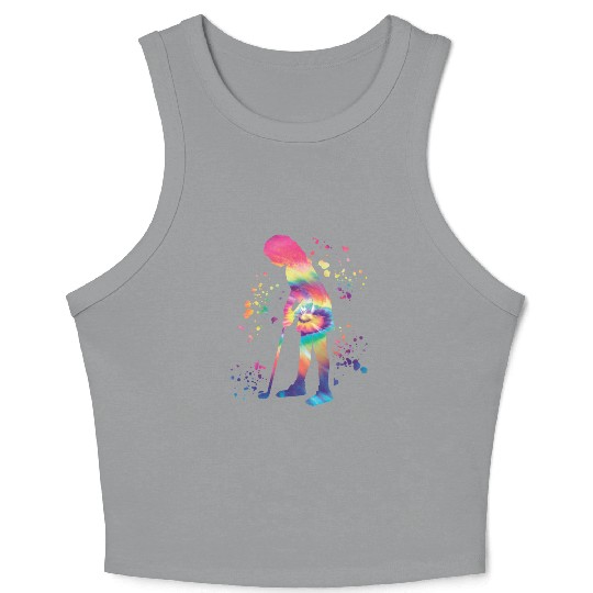 Golfer Colorsplash Kids Miniature Golf Crop Tank Top