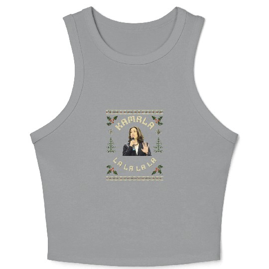 Kamala Harris singing Christmas Carol Crop Tank Top