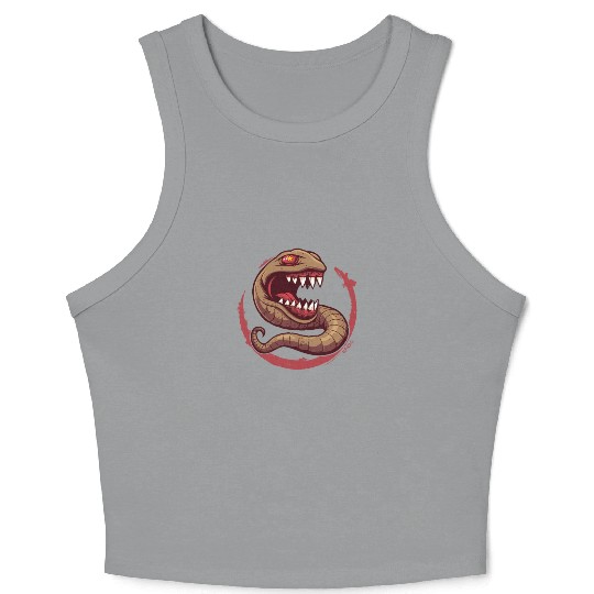 The Communist Worm: Comrade of Horror Crop Tank Top