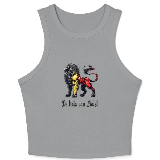 Aalst lion flag design Crop Tank Top