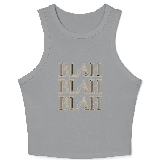 Blah Blah Blah Retro Vibes Crop Tank Top
