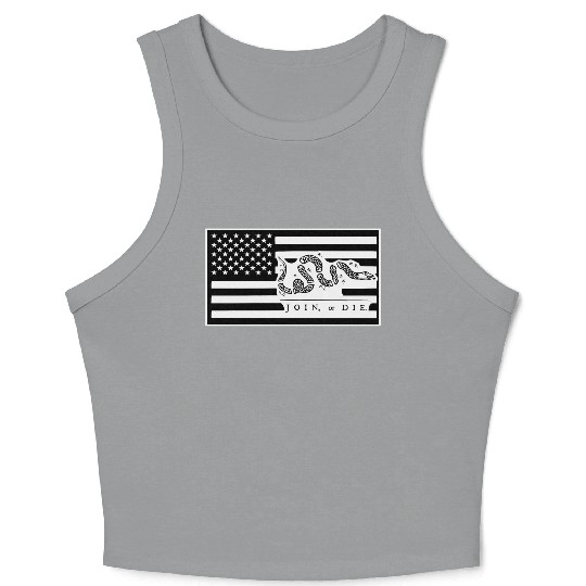 Join Or Die Flag 1776 LIKE US ON FACEBOOK # Crop Tank Top