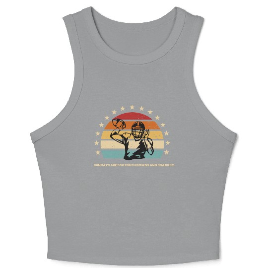 Sundays Are for Touchdowns and Snacks Crop Tank Top