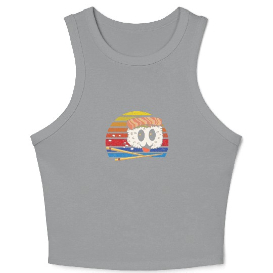 Sashimi Sushi Roll Kawaii Japan Maki Sushi Crop Tank Top