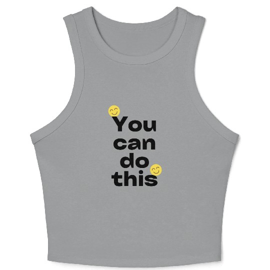 Pink Minimalist Positive Quote Instagram Story Crop Tank Top