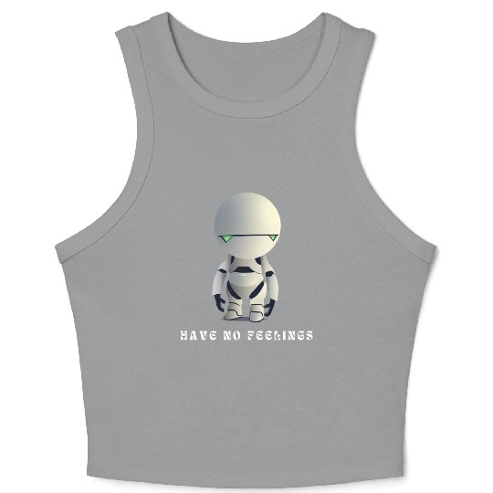 Purple Modern AI Robot Crop Tank Top 2