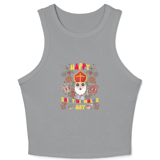 Groovy Saint Nicholas Day logo Crop Tank Top