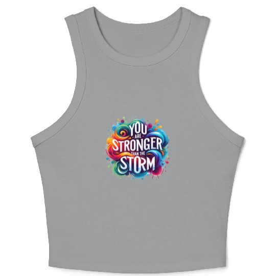 Wellness Collection - Stronger Than the Storm Crop Tank Top