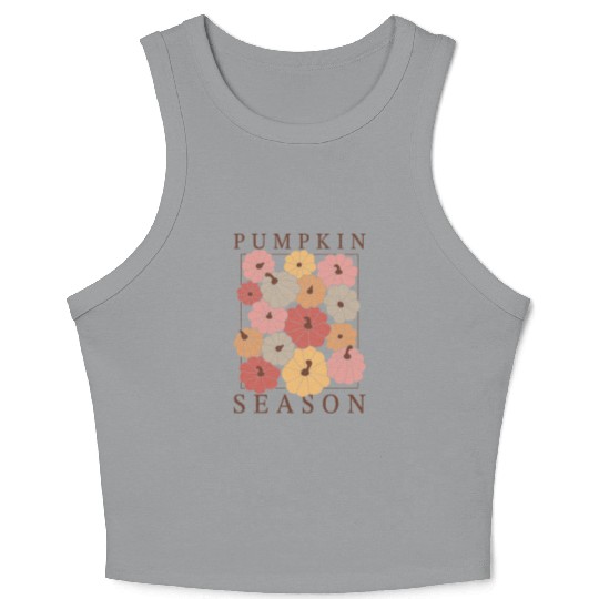 Boho Pumpkin Season: Fall Vibes & Autumn Charm Crop Tank Top