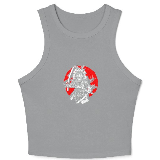 Kanji Katana Oni Demon Ninja Samurai Crop Tank Top