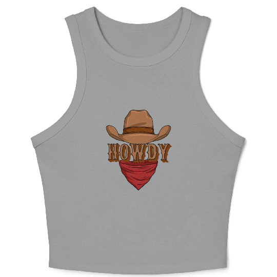 Howdy Cowboy Crop Tank Top