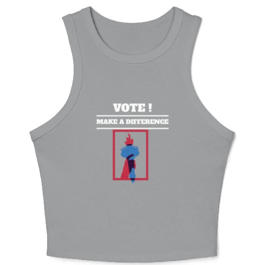 Vote For Liberty and Freedom Crop Tank Top
