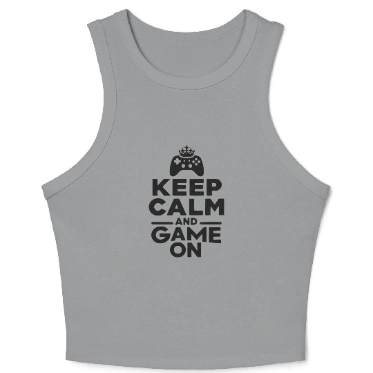 Keep Calm and Game On Crop Tank Top