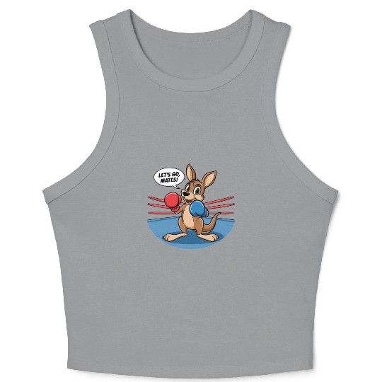 The kangaroo is in a boxing pose Crop Tank Top