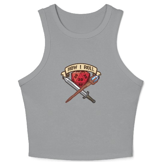 RPG Gaming How I Roll Adventure Magic Dungeon Crop Tank Top