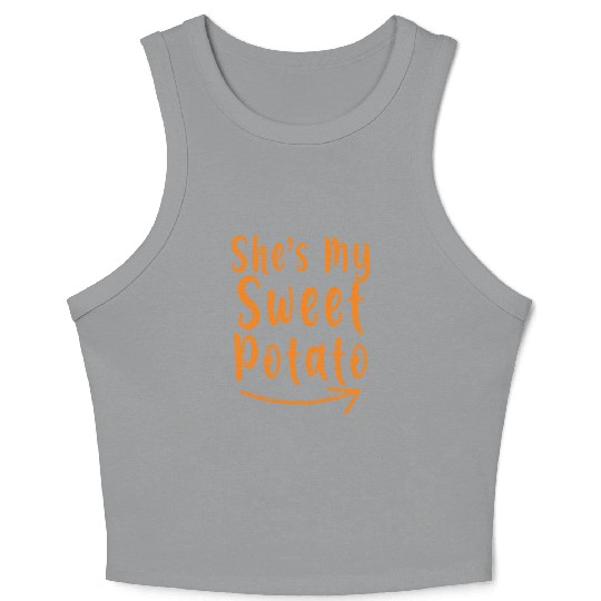 She's My Sweet Potato Thanksgiving Matching Couple Crop Tank Top