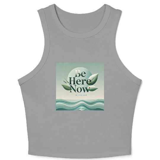 "Be Here Now - Mindful Living" Crop Tank Top