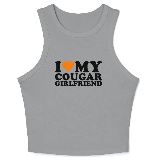 I Love Cougars Cougar Humor Valentine's Day 1WH2 Crop Tank Top