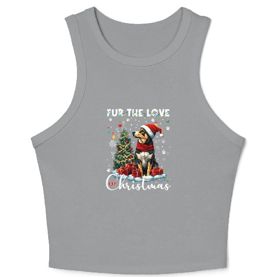 French Bulldog Christmas Tree Decoration Dog Lover Crop Tank Top