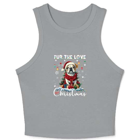 French Bulldog Christmas Tree Decoration Dog Lover Crop Tank Top