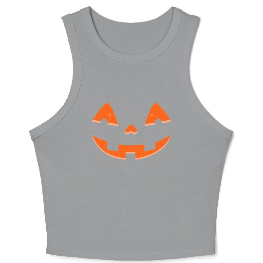 Face Halloween Pumpkin Fun Unisex for Men Women Crop Tank Top