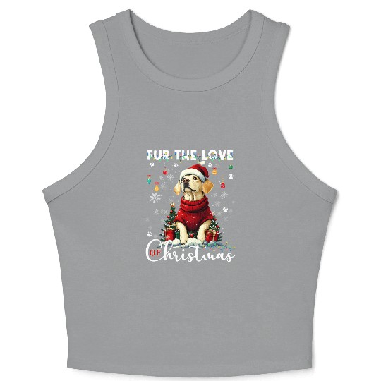 Labrador Retriever Christmas Tree Decorations Dog Crop Tank Top