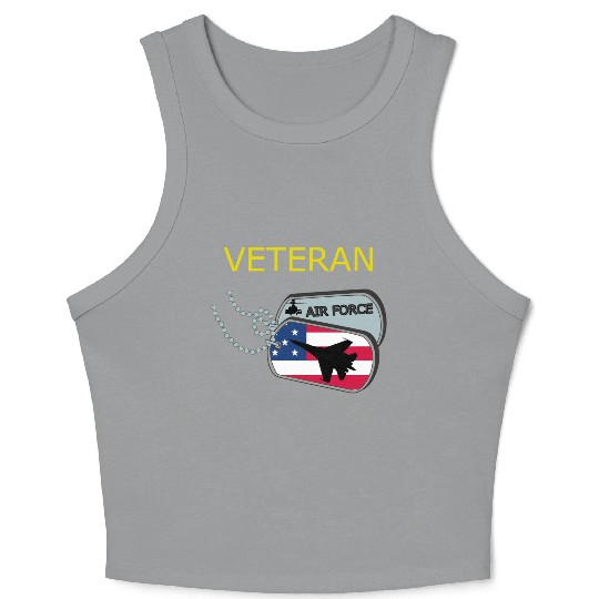 Veteran US Air Force Crop Tank Top