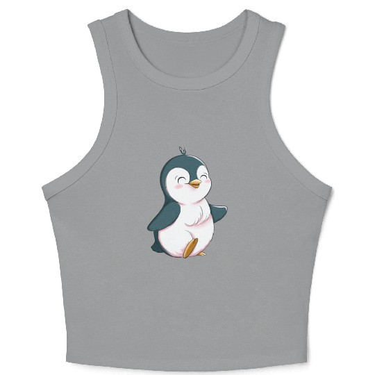 Cute Penguin Crop Tank Top