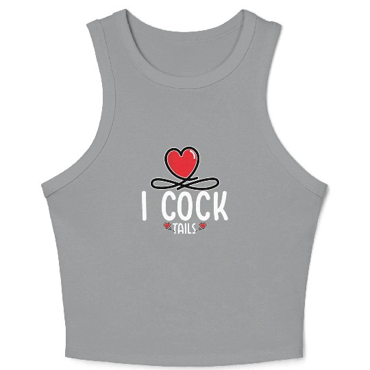 Funny I Love Cocktails 6 Crop Tank Top