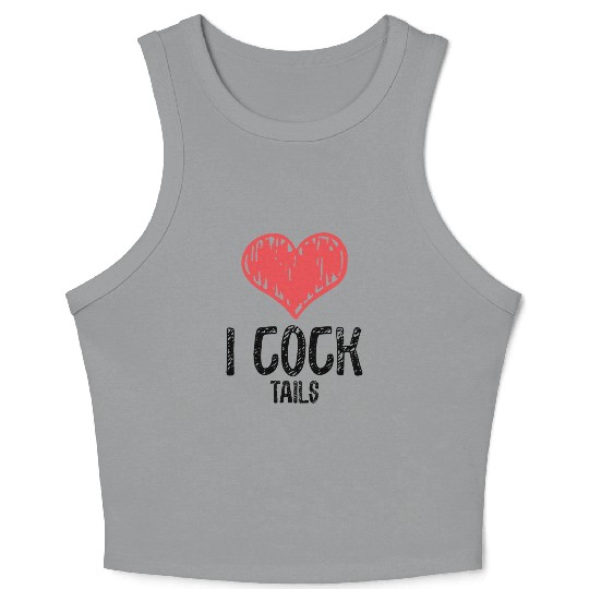 Funny I Love Cocktails 3 Crop Tank Top