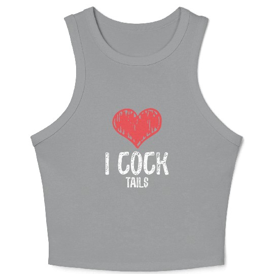 Funny I Love Cocktails 4 Crop Tank Top