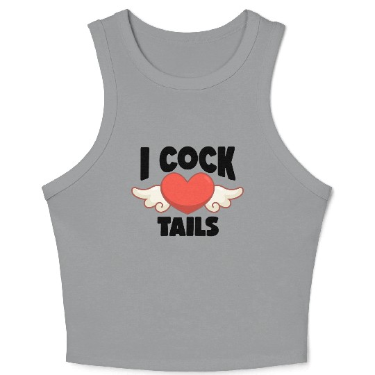 Funny I Love Cocktails 7 Crop Tank Top