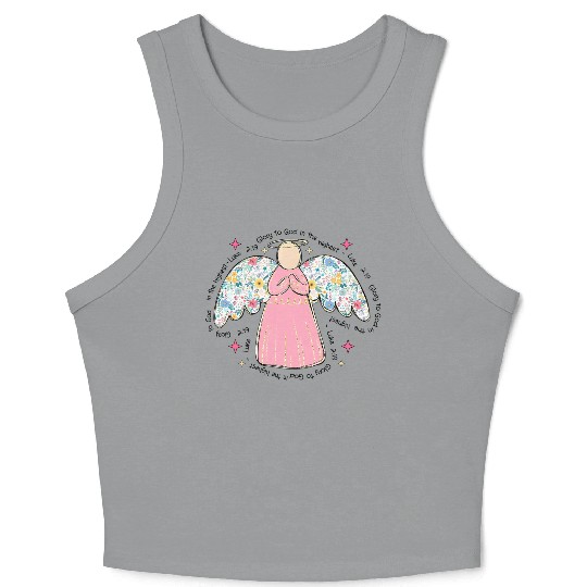 LUKE 2 19 GLORY TO GOD IN THE HIGHEST Crop Tank Top