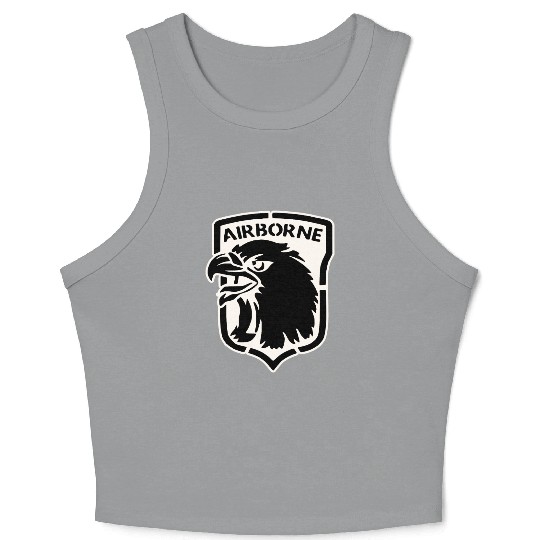 Airborne Eagle LIKE US ON FB #USAPatriotGraphics © Crop Tank Top