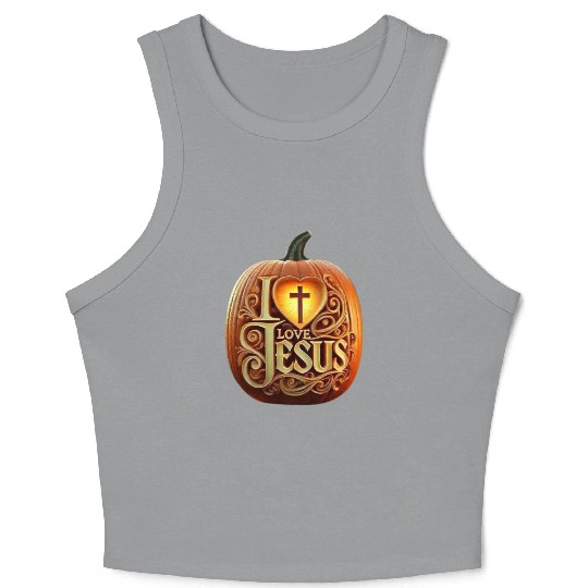i love jesus Crop Tank Top