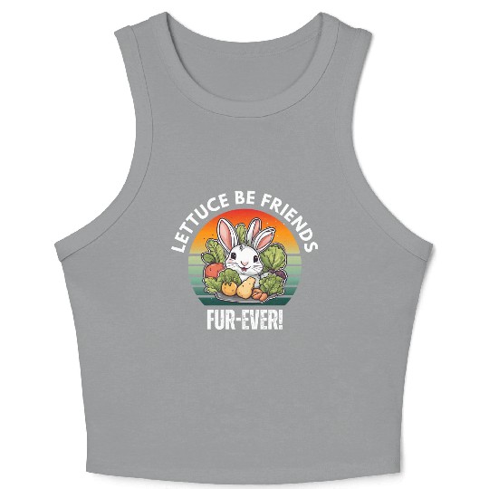LETTUCE BE FRIENDS FUR-EVER Crop Tank Top