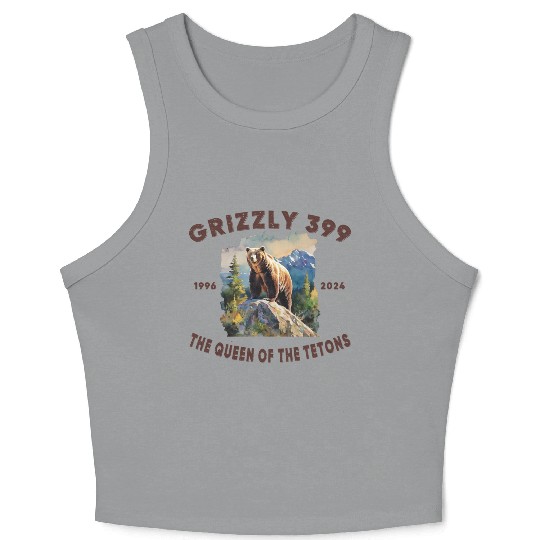 Grizzly 399 1996 - 2024, Queen of the Tetons Crop Tank Top