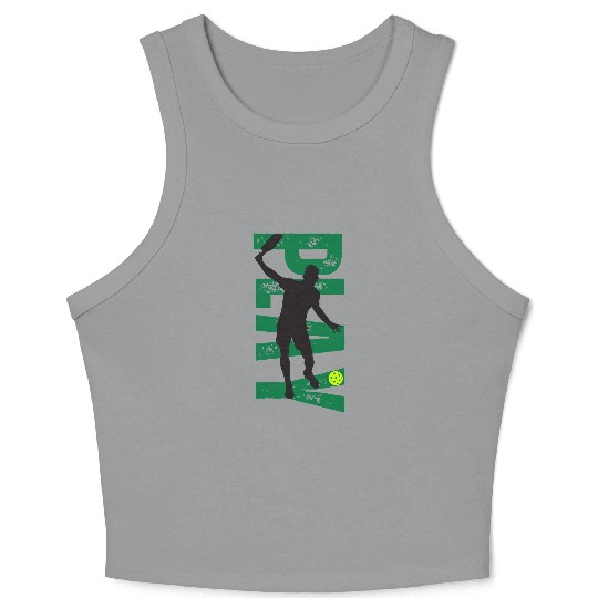 PLAY Pickleball Gold/Green Crop Tank Top