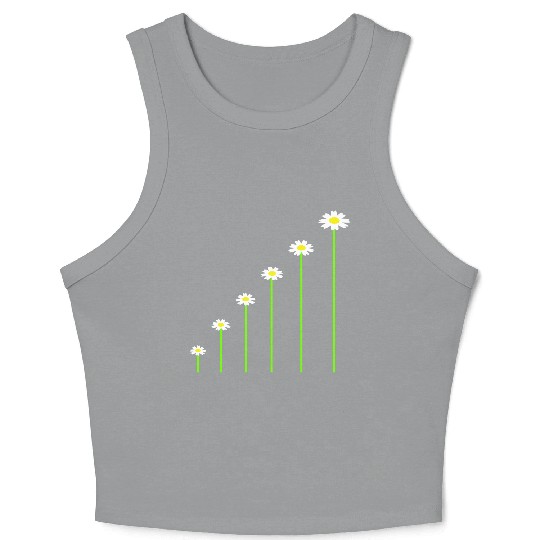 Many Pretty Daisy Flowers Decorative Nature Design Crop Tank Top