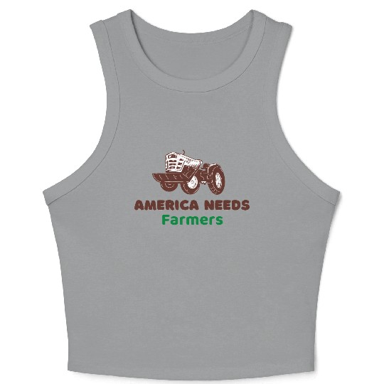 America Needs Farmers Crop Tank Top