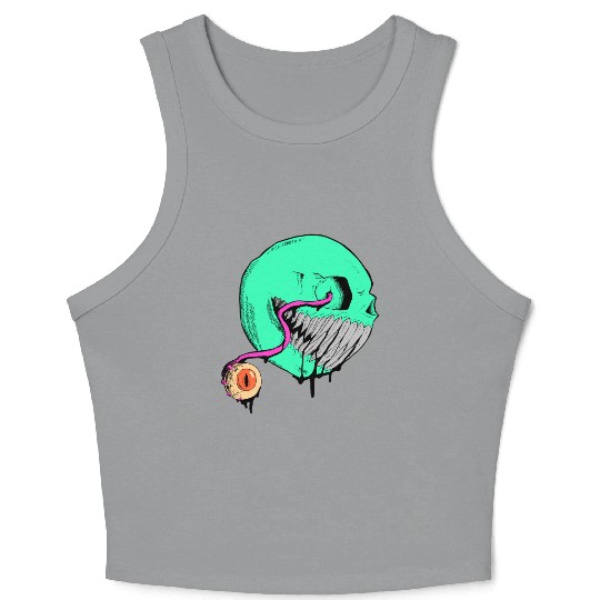 Cringe Zombie Pac Man Crop Tank Top