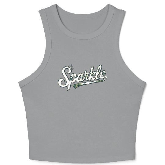 The Sparkle Army Camouflage Crop Tank Top
