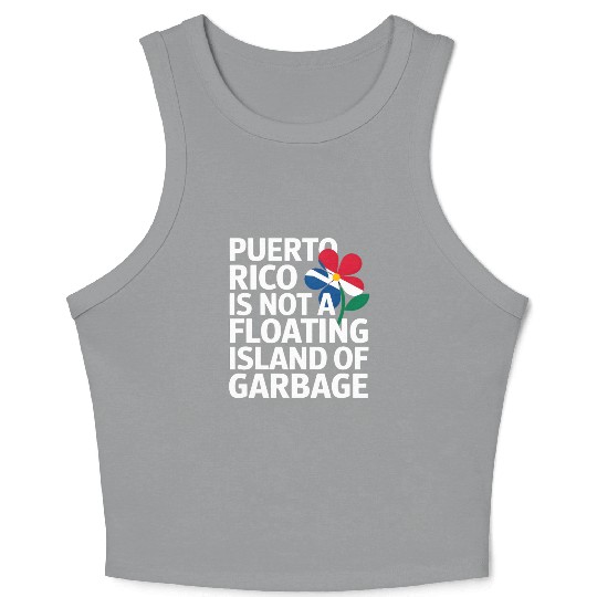 Puerto Rico Pride Bold Awareness Statement Crop Tank Top