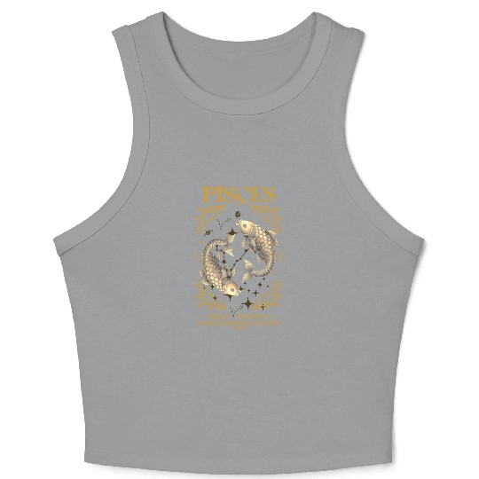 Pisces Zodiac Sign Crop Tank Top